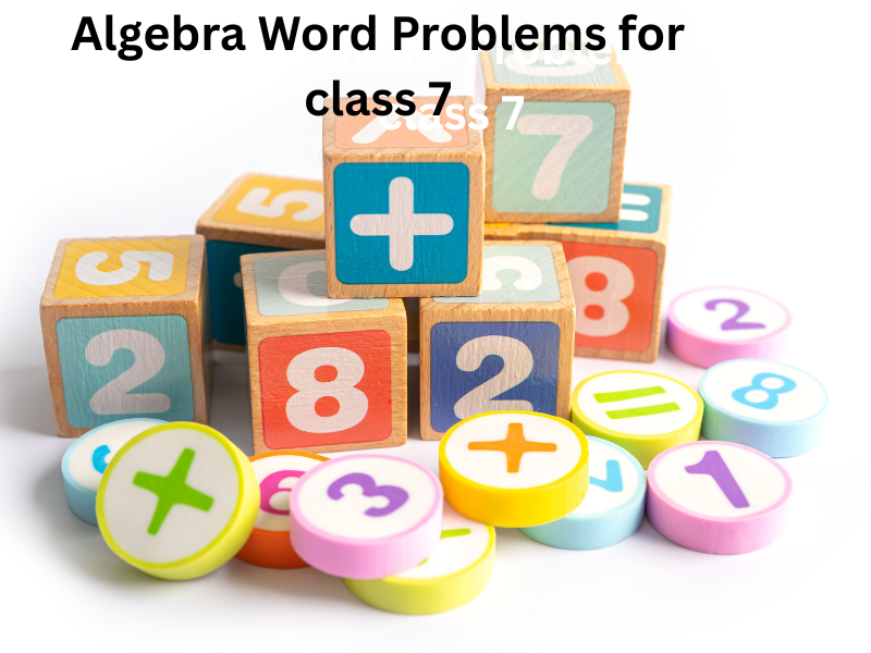 Student practicing algebra solved problems for class 7 on notebook