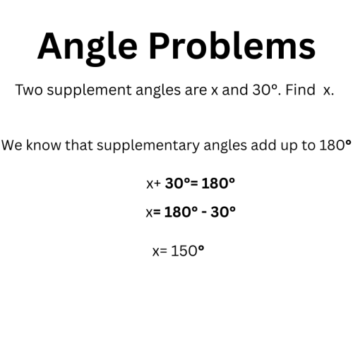 How to solve supplement angle problems